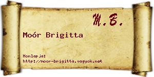 Moór Brigitta névjegykártya