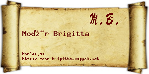 Moór Brigitta névjegykártya